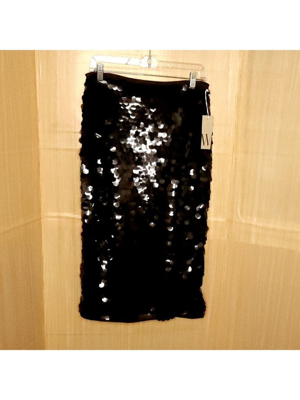 Worthington Womens New Brown Large Sequin Midi Skirt 6